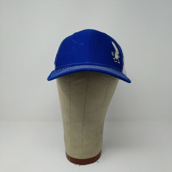 Richardson Style 112 Meshback Snapback Hat Embroidered Drunk Sausage Blue White - Picture 2 of 12